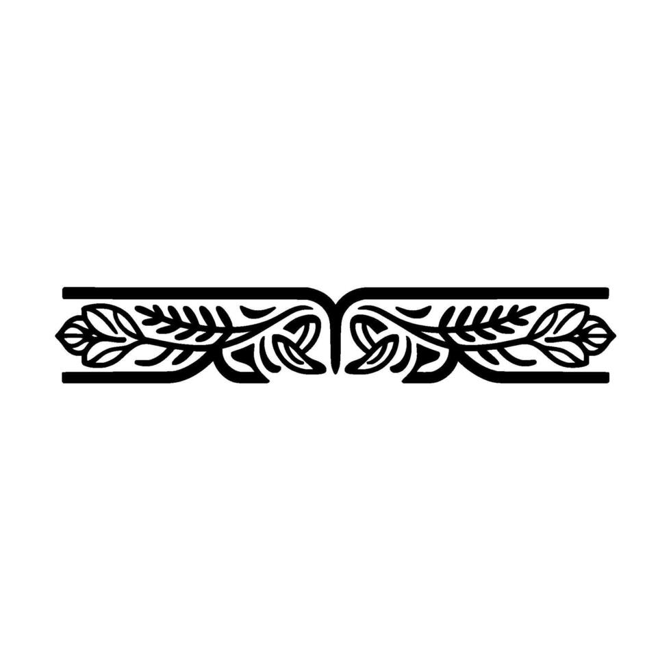 Elegant Botanical Border, Vintage Element, alternate version 30 vector