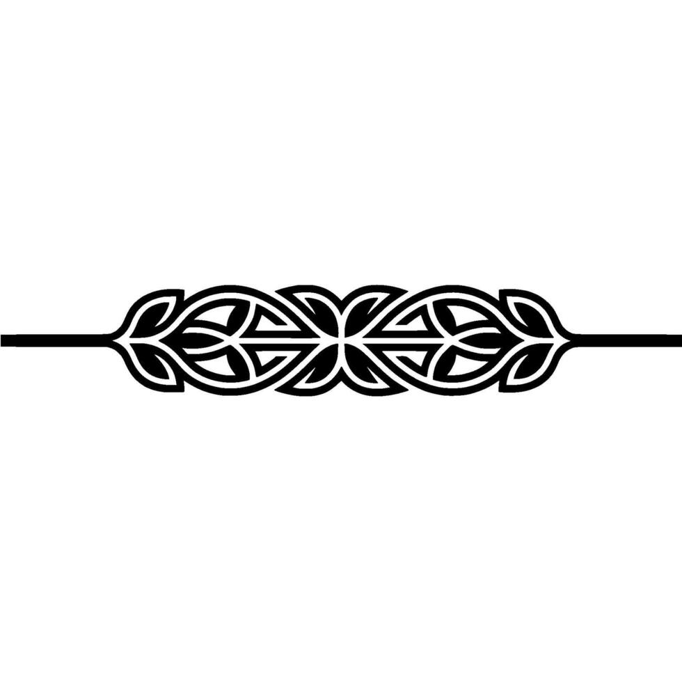 Celtic Leaf Border, Elegant Division, Vintage Motif vector