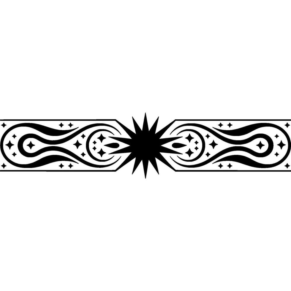 Intricate Tribal Border, Celestial Sparkle, Decorative Element, Ornament vector