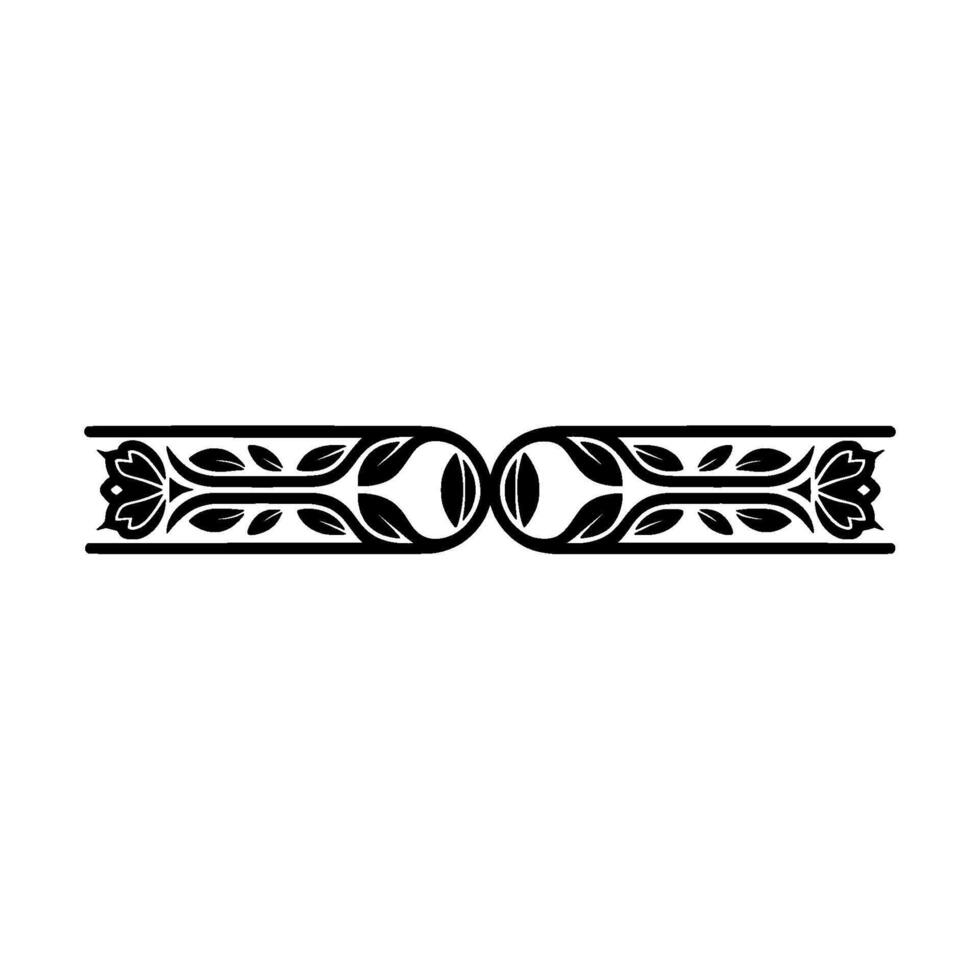 Elegant Botanical Border, Vintage Element, alternate version 31 vector