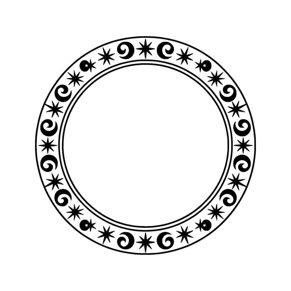 Mystical Portal Circle, Ancient Symbolism vector
