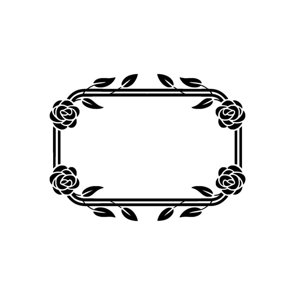 Elegant Floral Frame, Vintage , Romantic Border, Roses vector