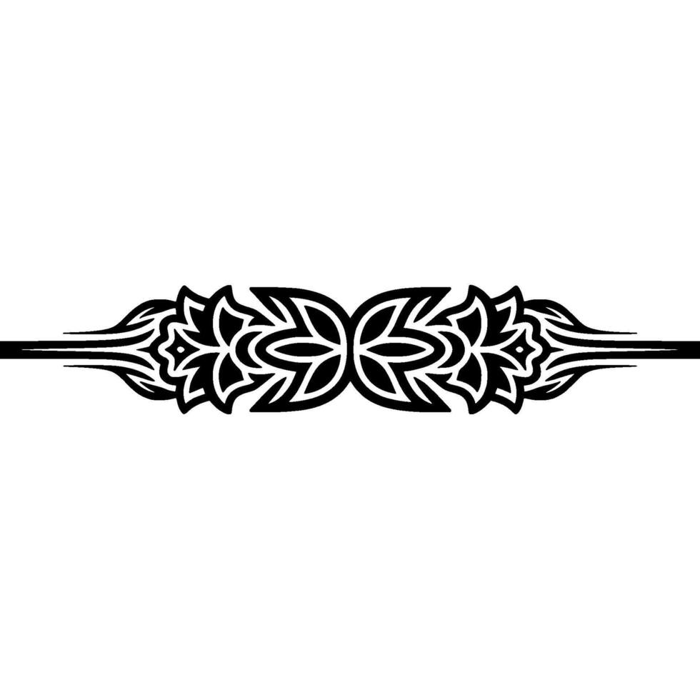 Intricate Tribal Border, Geometric , Black and White - Pattern vector