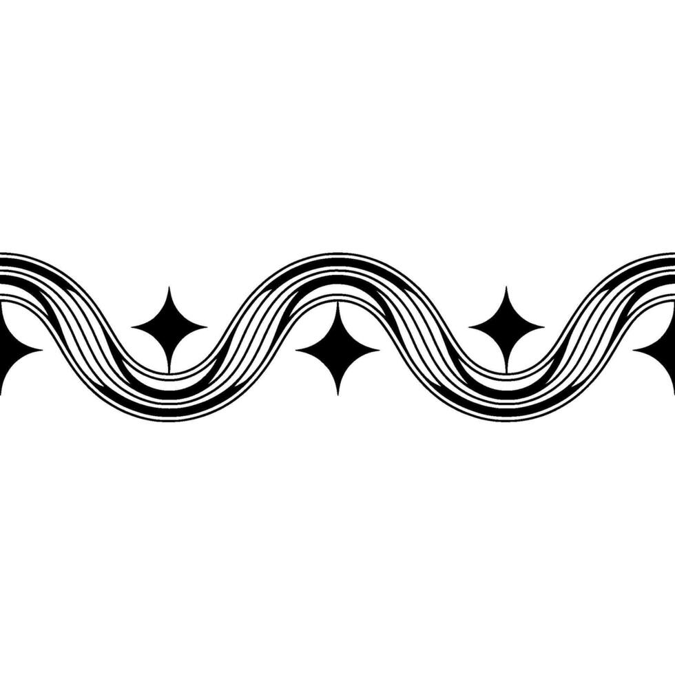 Abstract Wave Border, Geometric , Minimalist Style vector