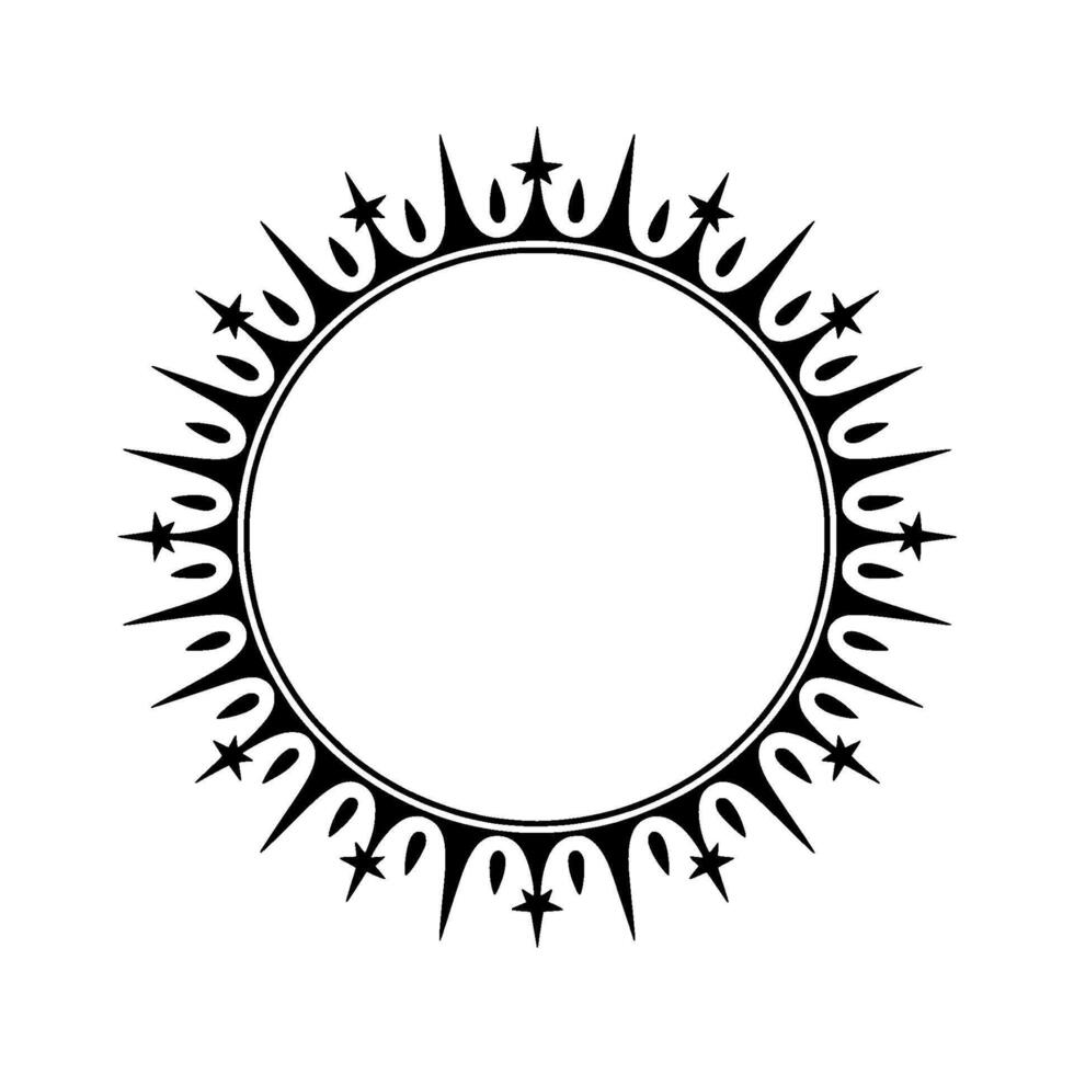 Celestial Crown Border, Stylized Star Motif vector