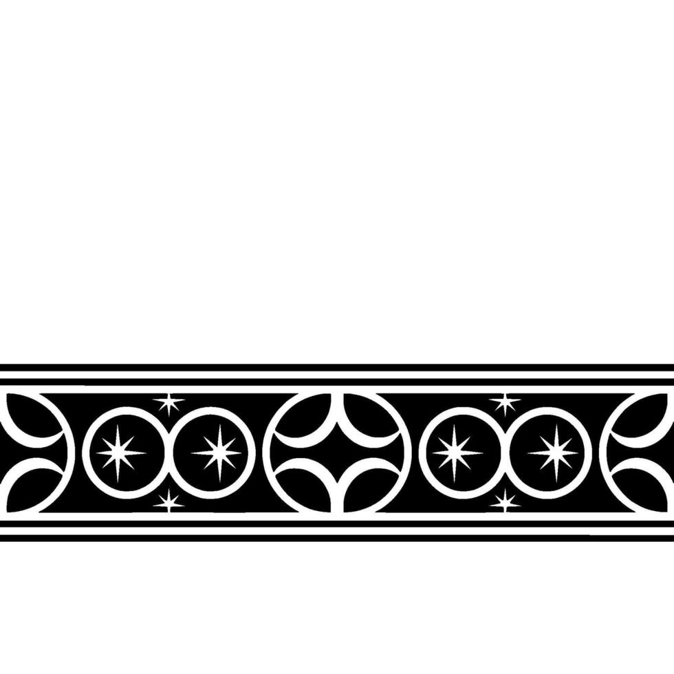 Geometric Star Border, Vintage Aesthetic, Minimalist vector