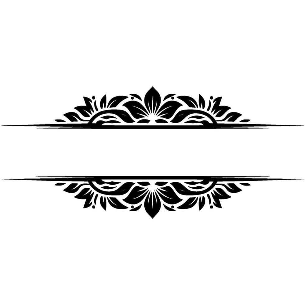 Elegant Floral Divider, Vintage Element - Symmetry vector