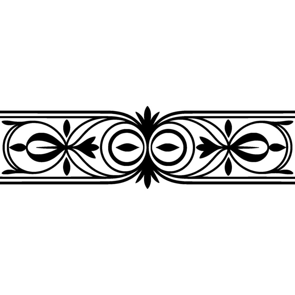 Elegant Art Nouveau Border, Decorative Element, Ornament vector