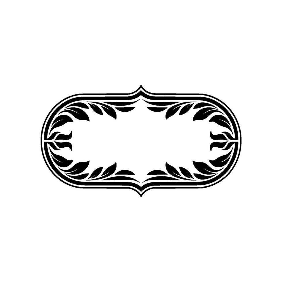 Elegant Oval Frame, Botanical Ornamentation, Vintage - Ornament vector