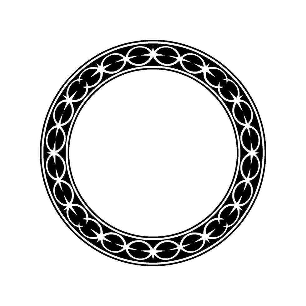Intricate Celtic Circle Frame, Vintage - Border vector