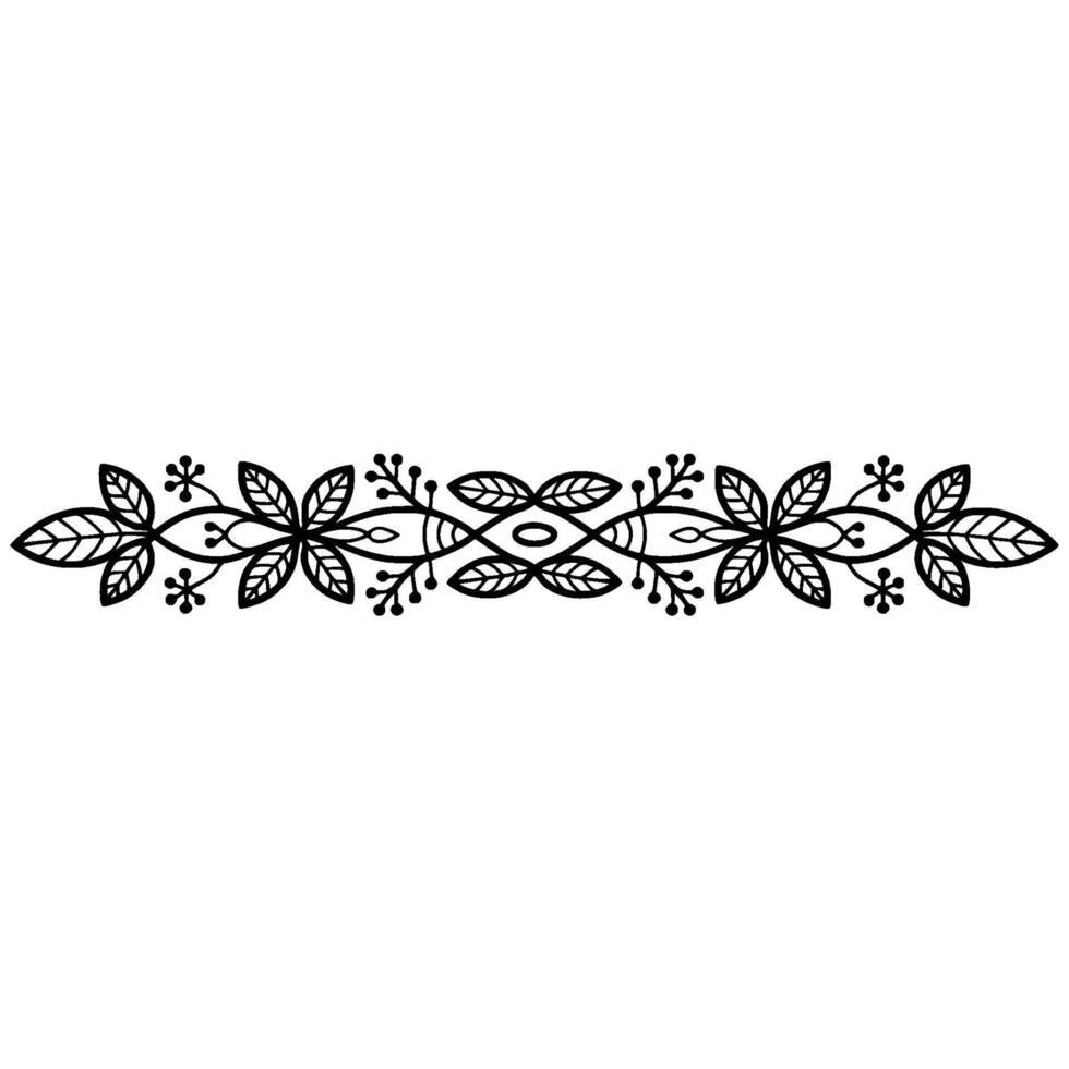 Elegant Botanical Border, Vintage Style, alternate version 22 vector