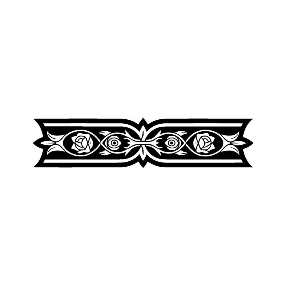 Intricate Floral Border, Vintage Elegance, Decorative Element, Rose vector