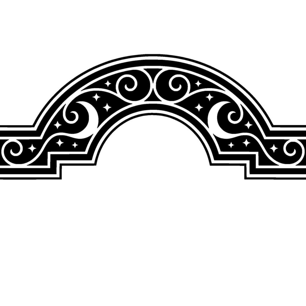 Ornate Archway, Celtic , Black White, Decorative Element vector