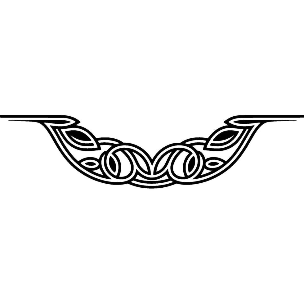 Intricate Celtic Knot Border, Minimalist, Ornamental vector
