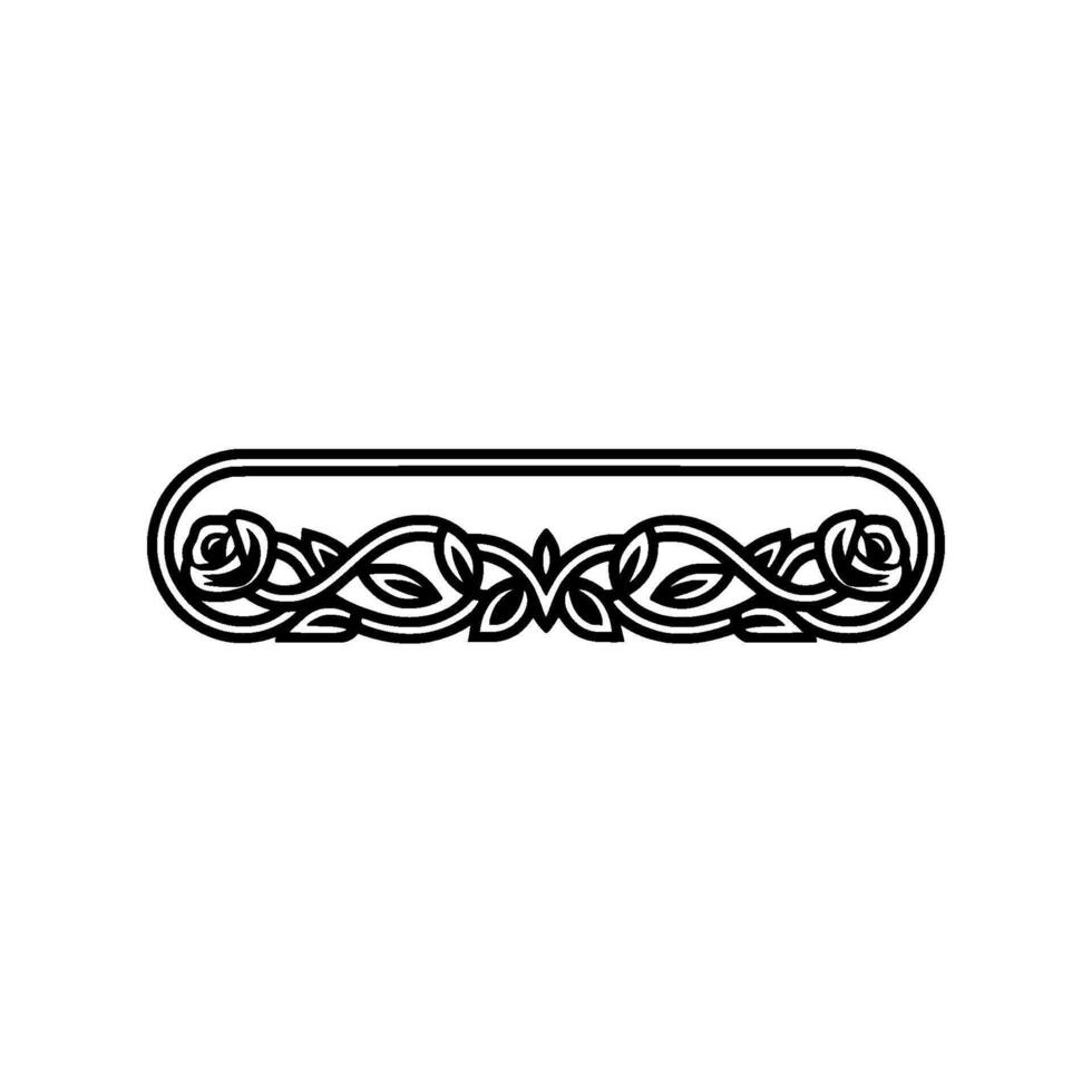 Elegant Celtic Ornament Border, Vintage Element, Floral vector