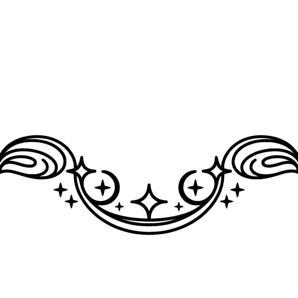 Elegant Decorative Border, Starry Night, Vintage vector