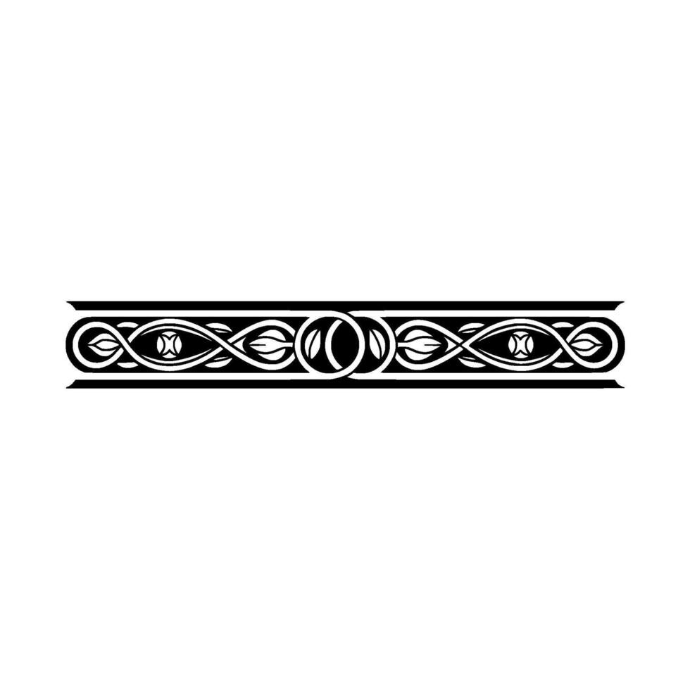 Intricate Celtic Border, Vintage Ornamentation, Elegant - Linear vector