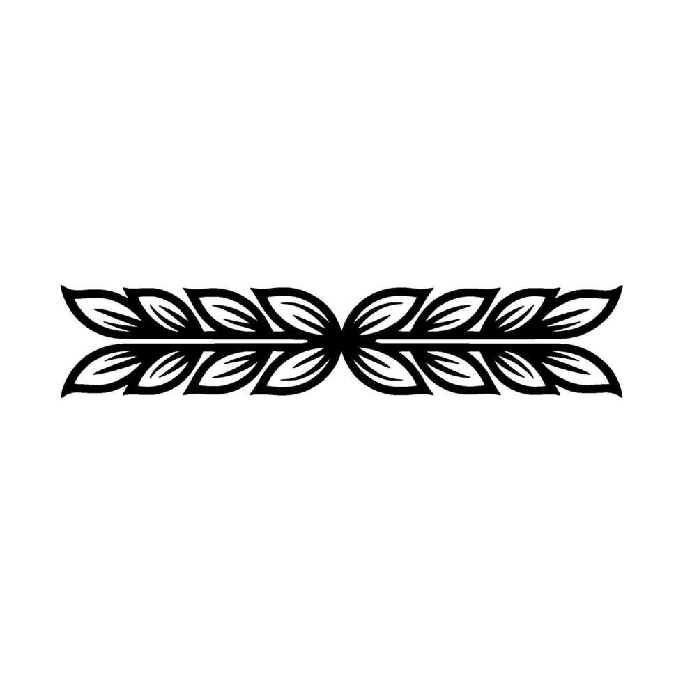 Elegant Leaf Border, Minimalist , Botanical Element vector