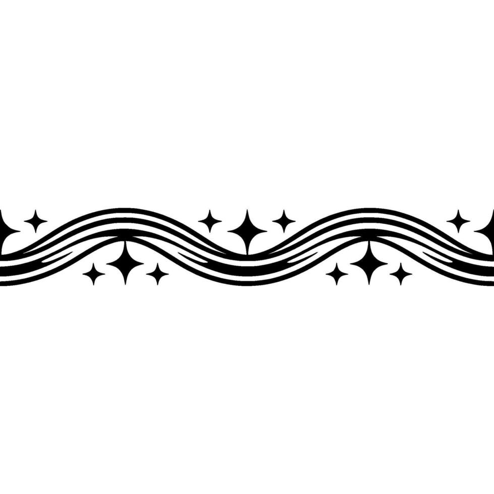 Elegant Wave Border, Sparkling Accent vector