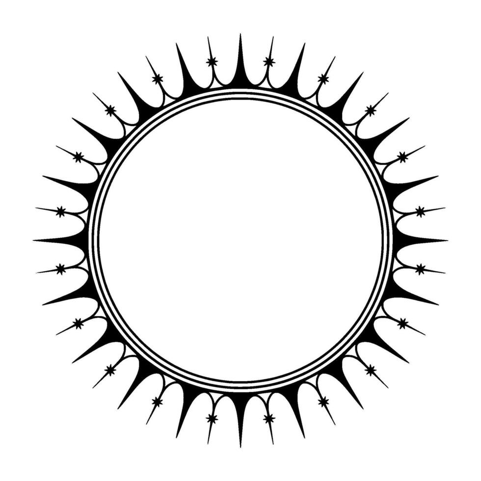 Celestial Crown Minimalist Starburst Frame vector