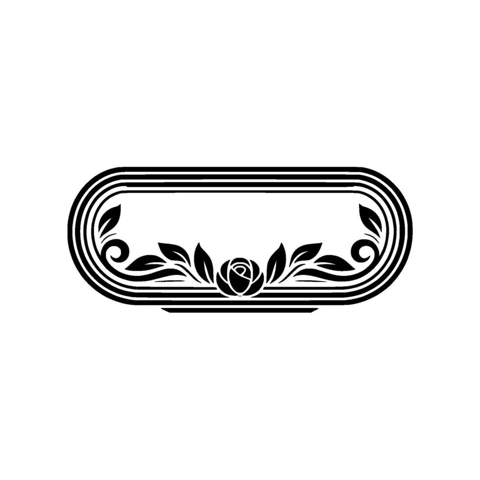 Elegant Floral Ornament, Vintage Element - Rose vector