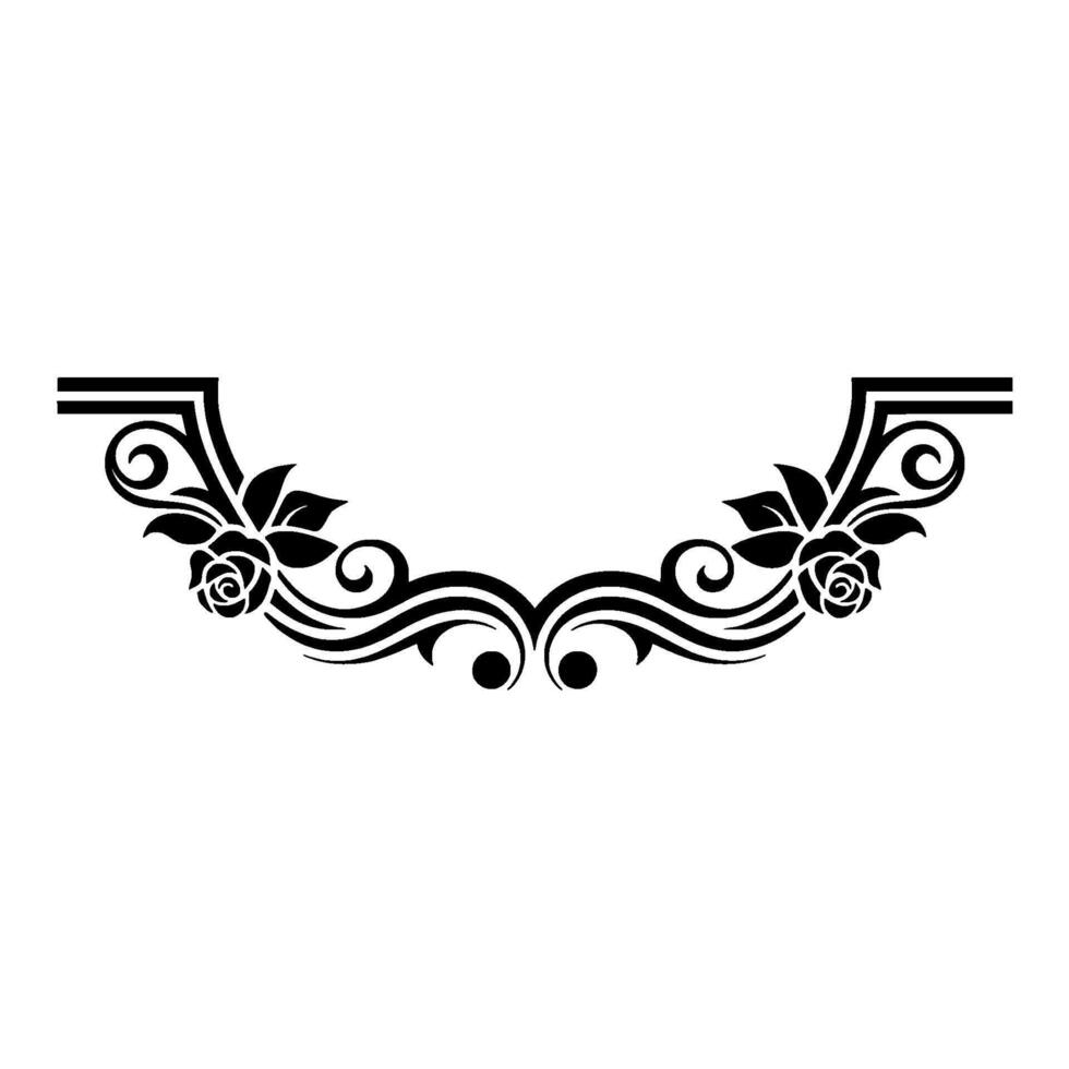 Elegant Floral Ornament, Vintage Element - Flourish vector