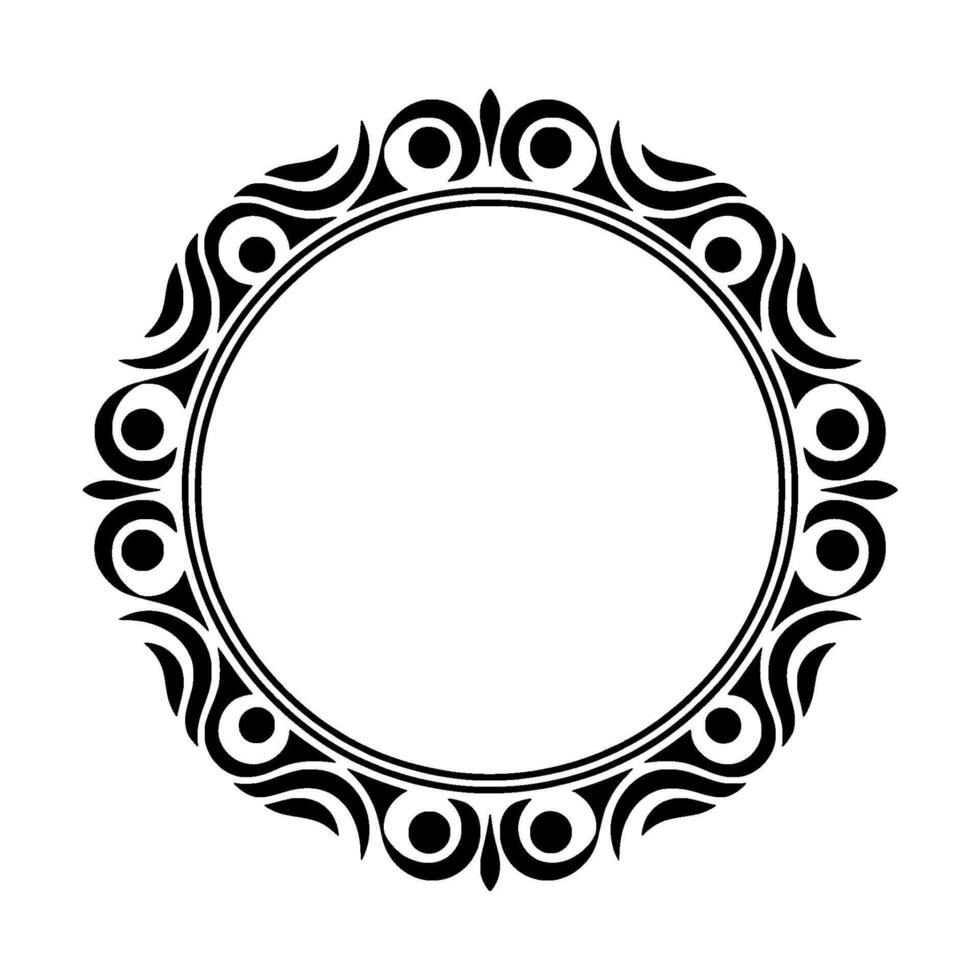 Intricate Tribal Frame, Minimalist, Pattern vector