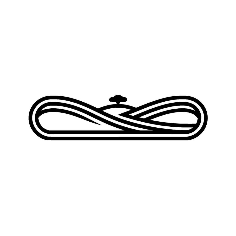 Intertwined Landscape - Minimalist Infinity Symbol vector