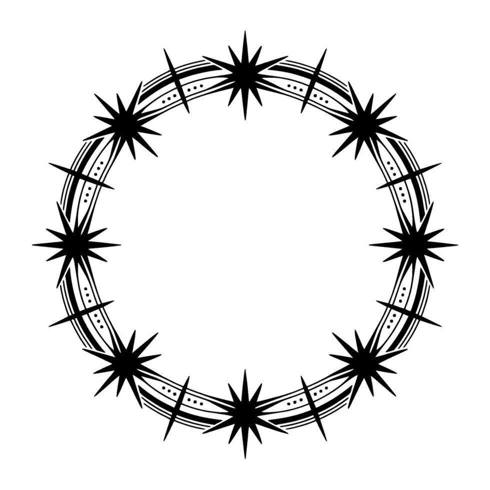 Starry Border, Minimalist , Celestial Frame vector