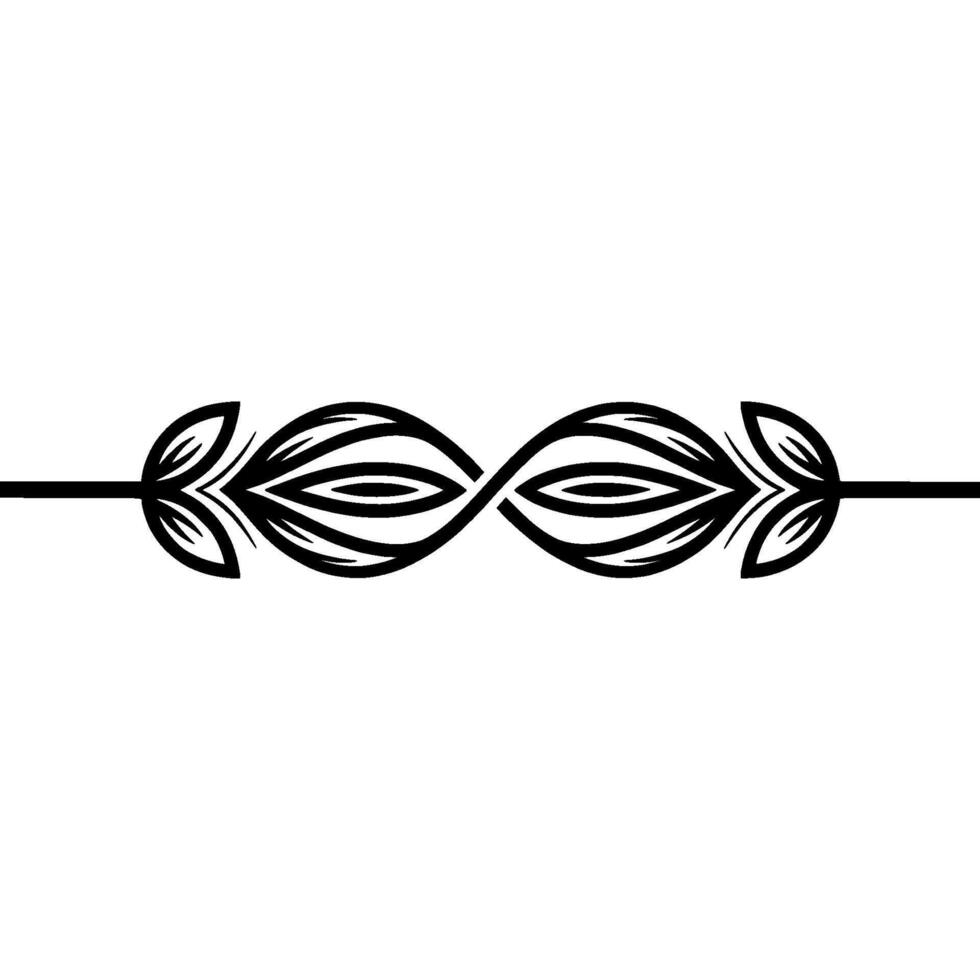 Elegant Botanical Divider, Minimalist - Abstract vector