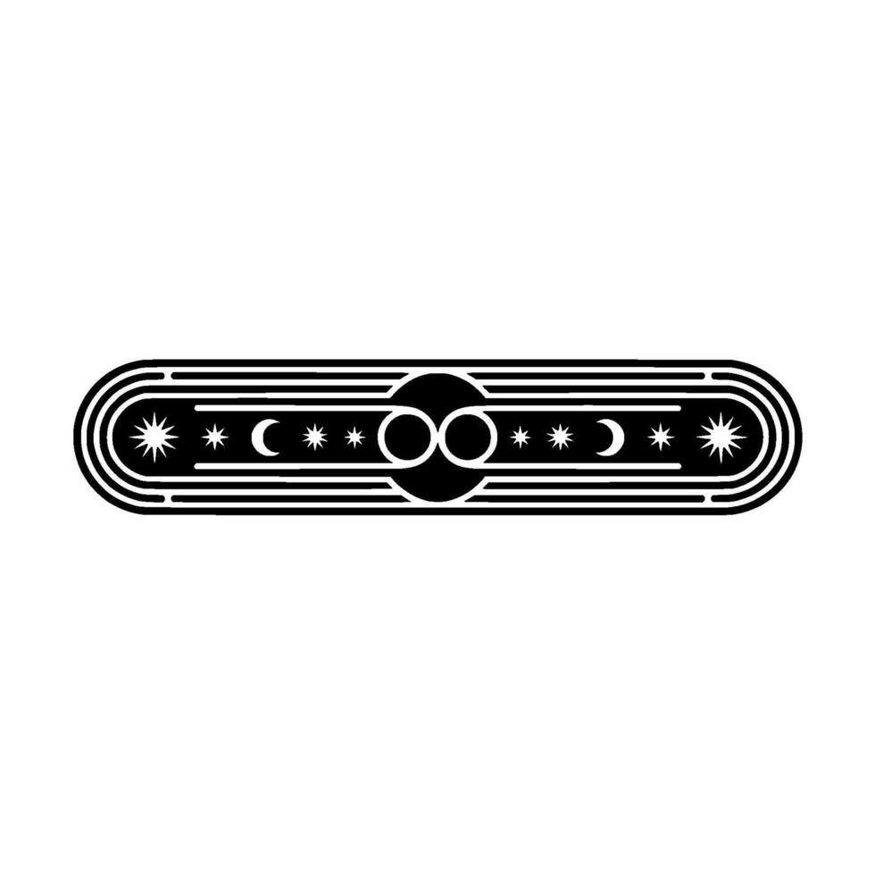 Art Deco Celestial Emblem - Lunar Infinity vector