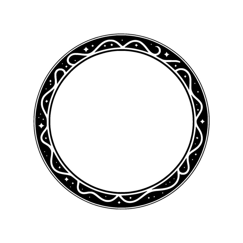 Ornate Celestial Circle, Vintage Element, Decorative vector
