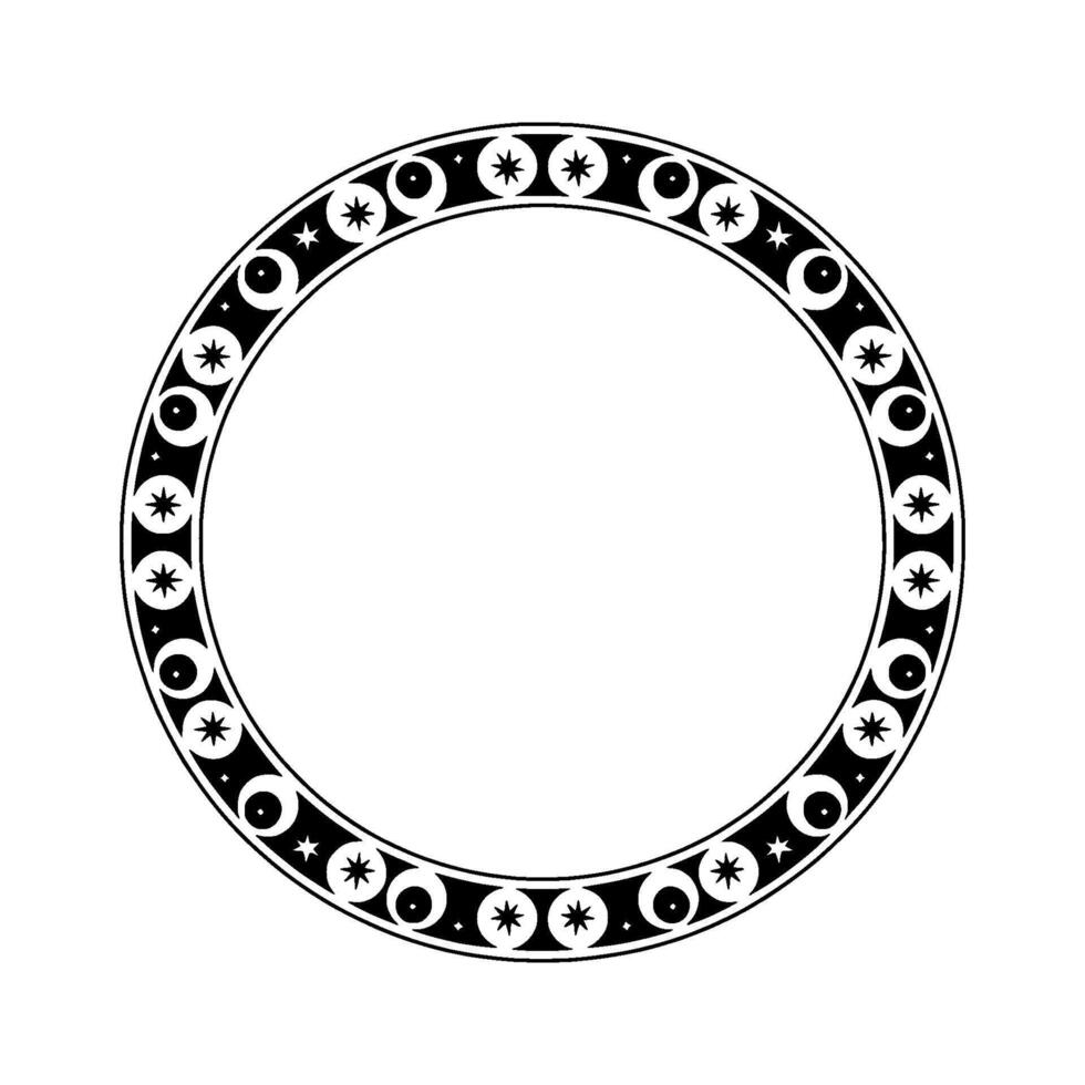 Stylized Celestial Border Vintage Ornamentation vector