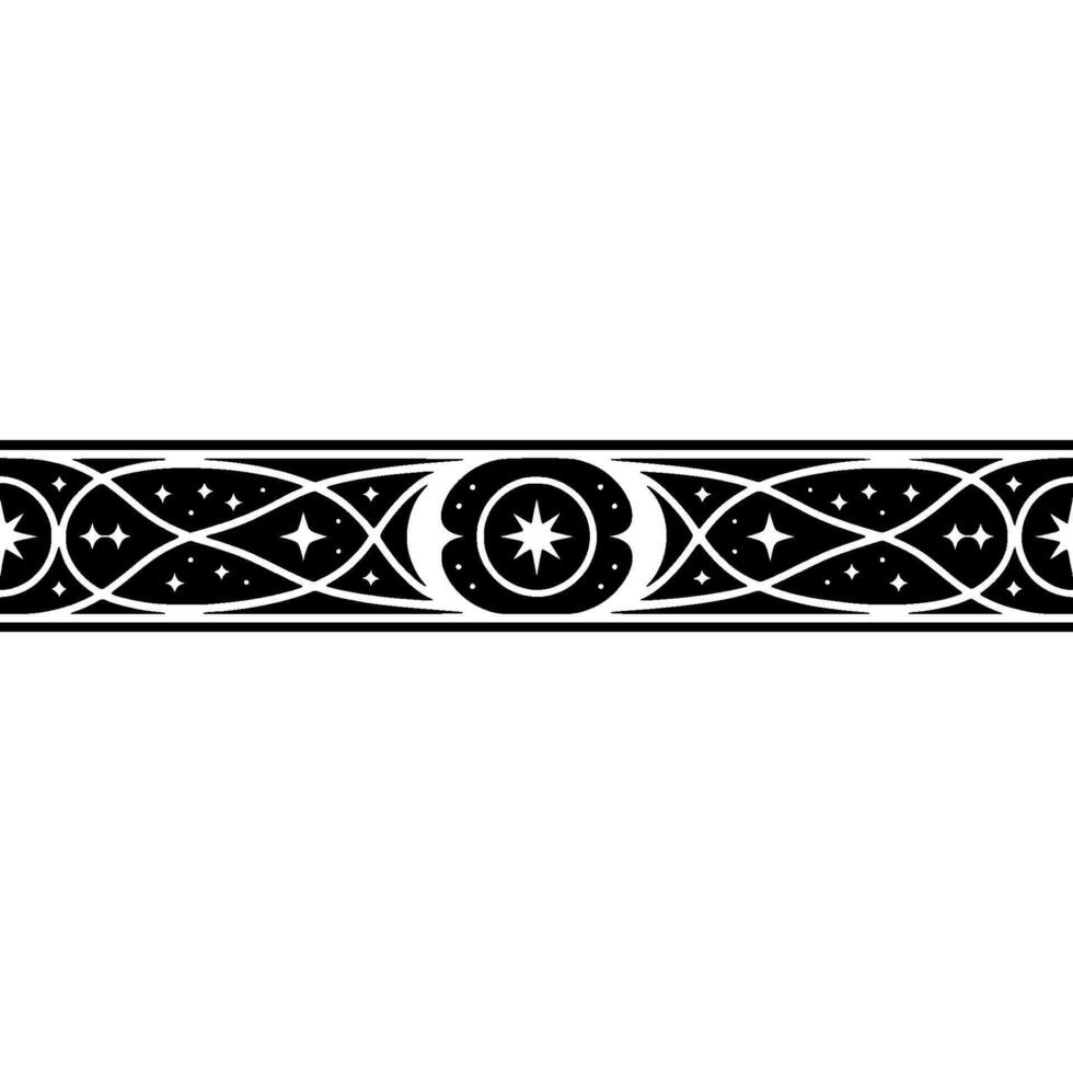 Intricate Starburst Border, Medieval vector
