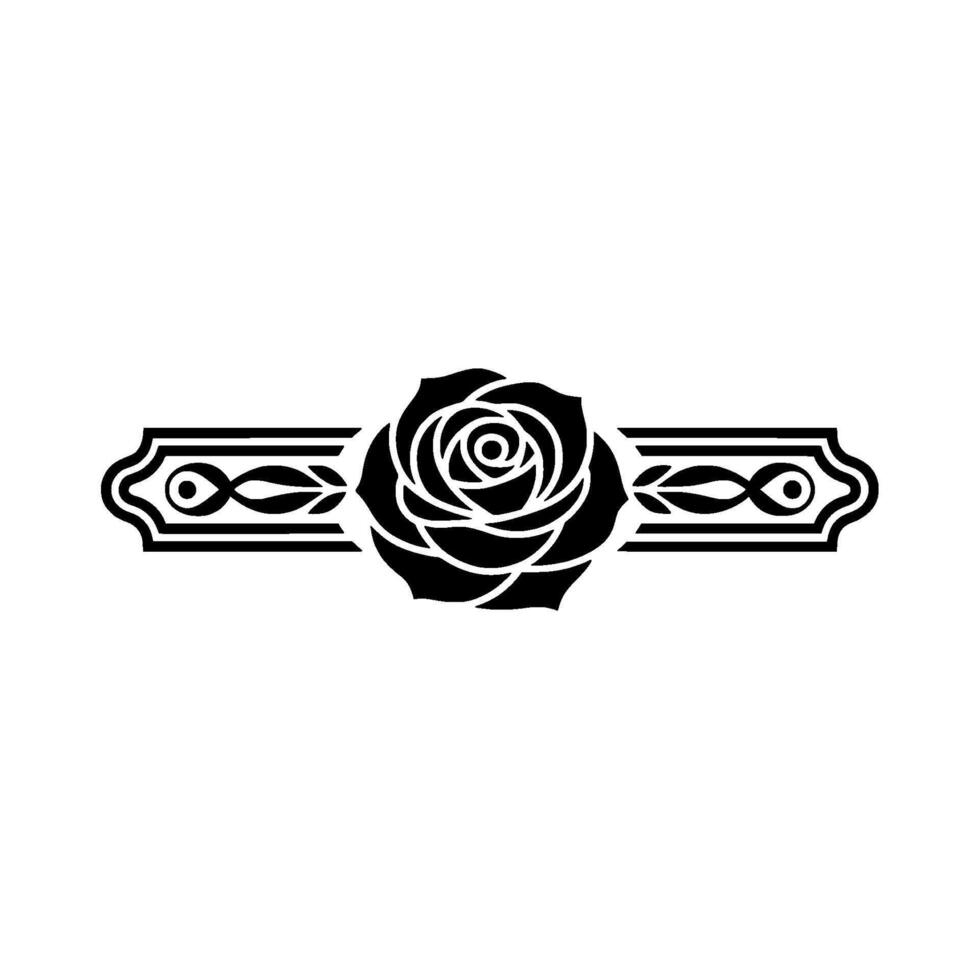 Elegant Rose Infinity Border, Vintage vector
