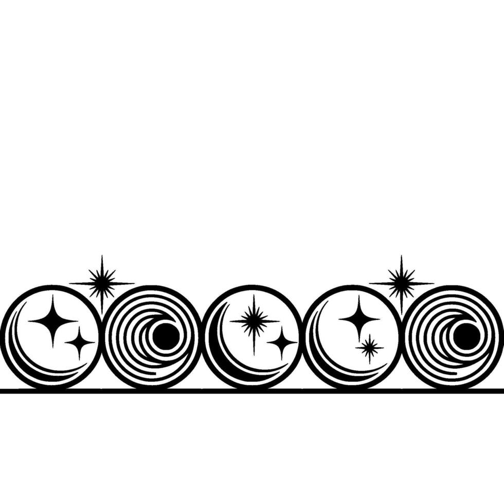 Cosmic Circles Minimalist Stellar Pattern vector