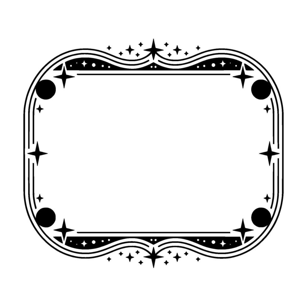 Art Deco Starburst Frame Elegant Vintage, Ornament vector