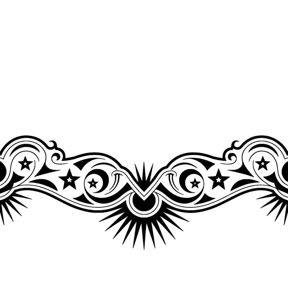 Intricate Tribal Border, Stylized Starburst vector