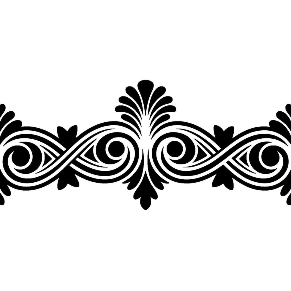 Elegant Swirl Border, Vintage Ornamentation, Decorative Element vector