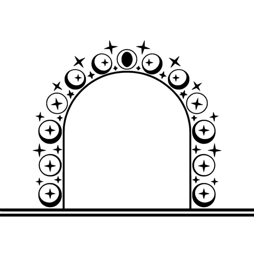 Celestial Archway Mystical Portal vector