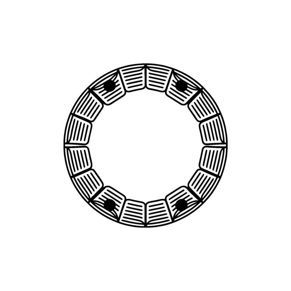 Circular Tribal Motif, Minimalist , Symbolic Pattern vector