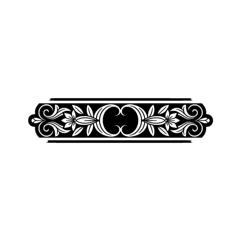 Elegant Vintage Border, Intricate Floral vector