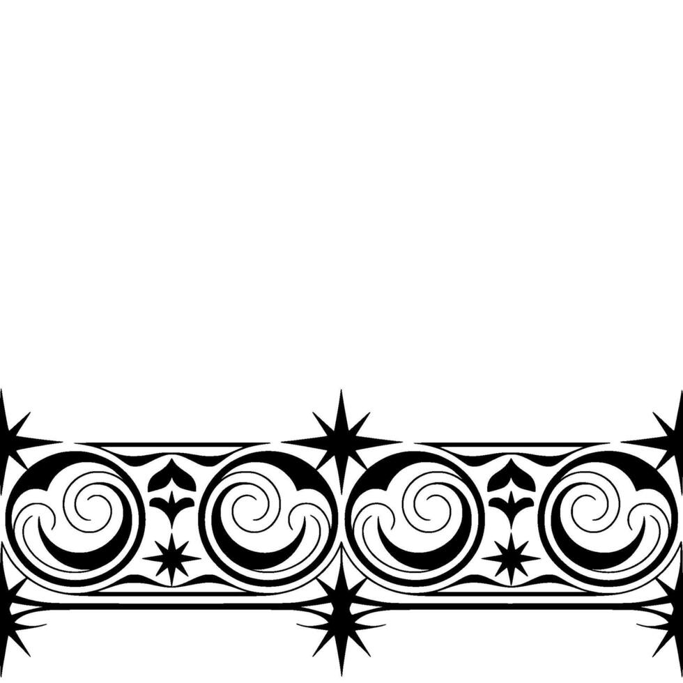 Elegant Black Ornamental Border, Vintage, Medieval vector