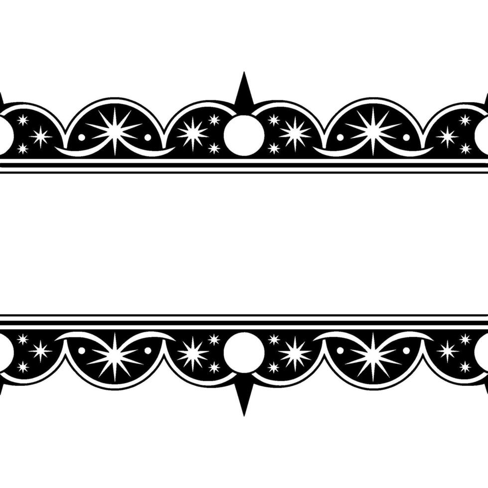 Stylized Black Border Ornament, Vintage Element vector