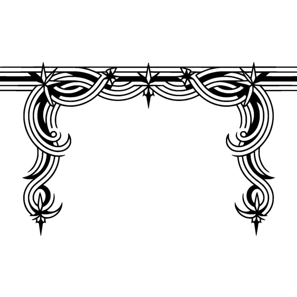 Art Deco Ornament Border, Vintage Element - Decorative vector