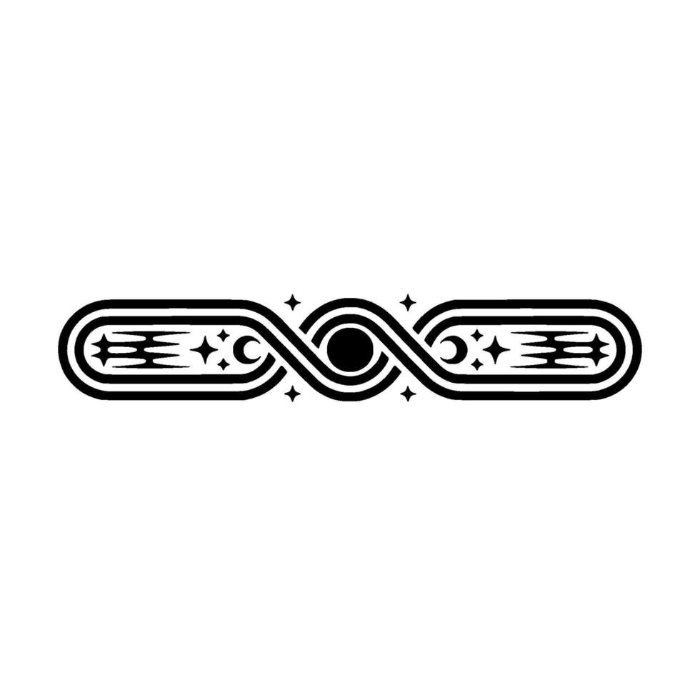 Stylized Infinity Ornament, Art Deco Inspired vector