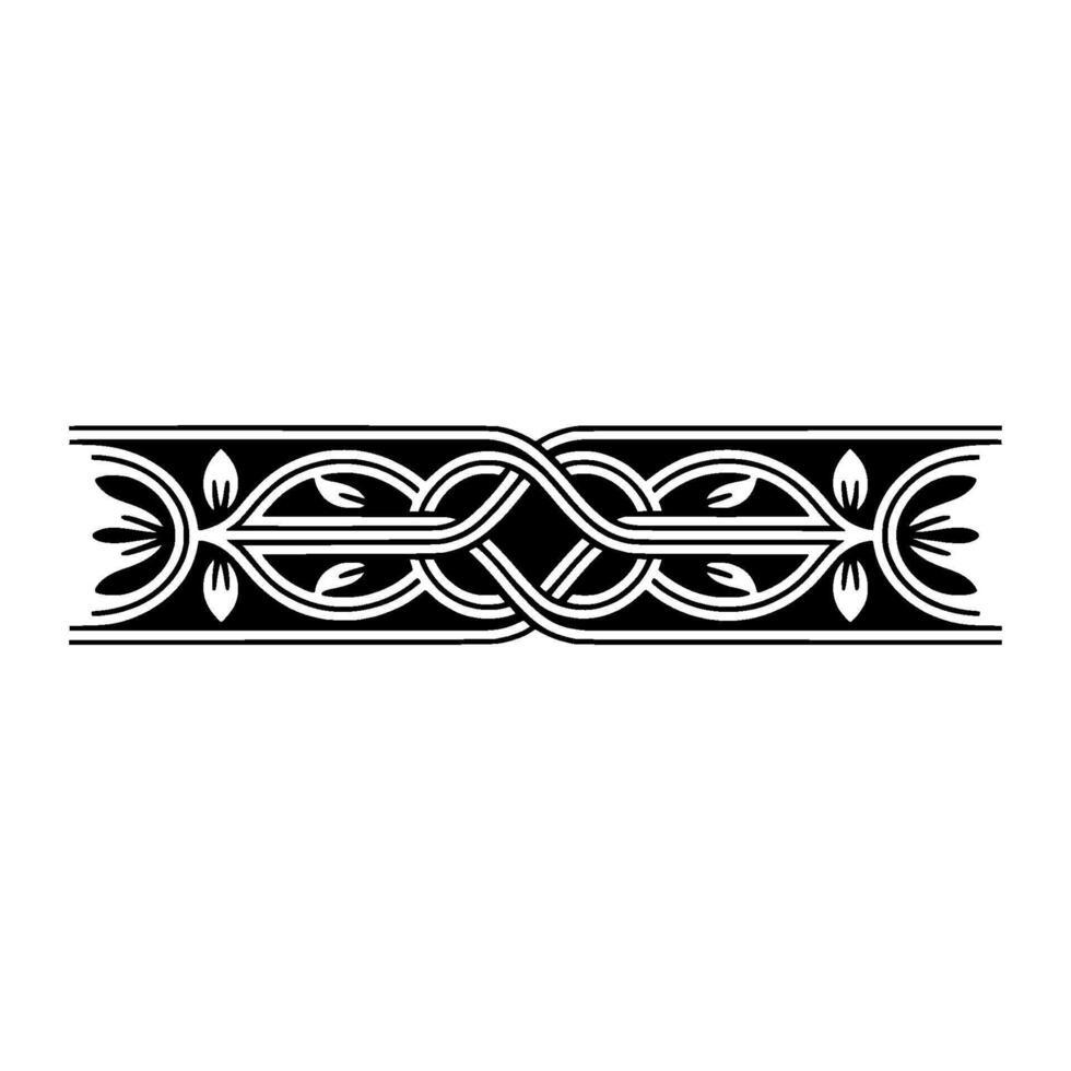 Intricate Celtic Border, Vintage , Elegant Ornament, Linear vector