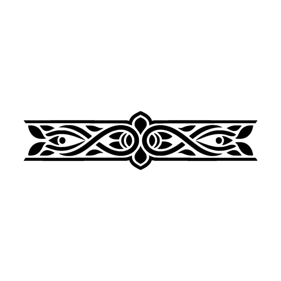 Intricate Celtic Border, Vintage Ornamentation, Symmetrical vector