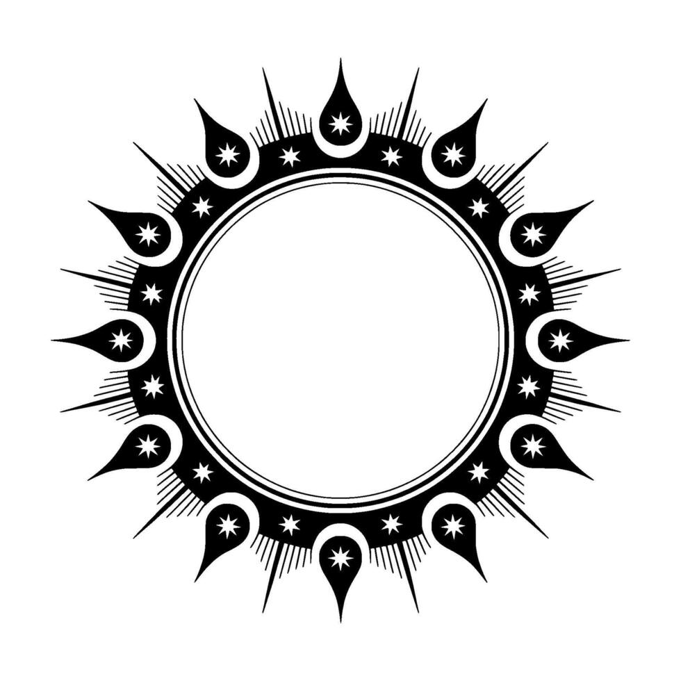 Celestial Halo Minimalist Starburst Frame vector