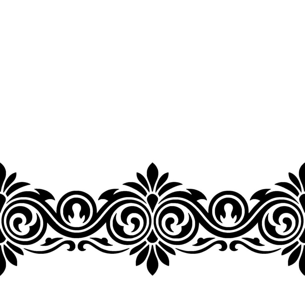 Elegant Black Ornamental Border, Vintage, alternate version vector